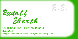 rudolf eberth business card